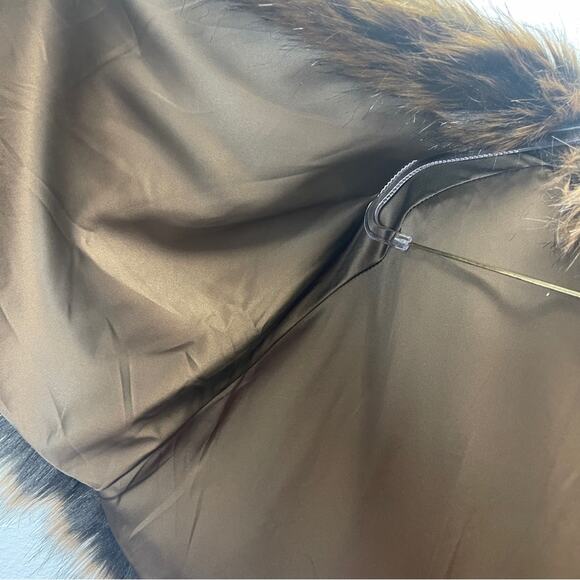 Halogen Faux Fur Capelet One Size, BROWN FOX jacket - Picture 3 of 9